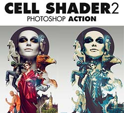 PS动作：Cell Shader 2 Photoshop Action